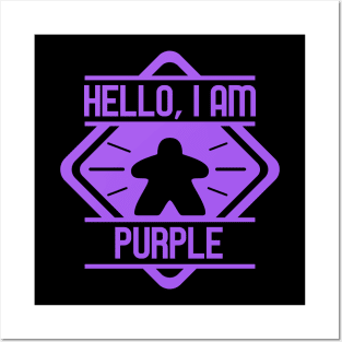 Hello I Am Purple Board Games Addict Posters and Art